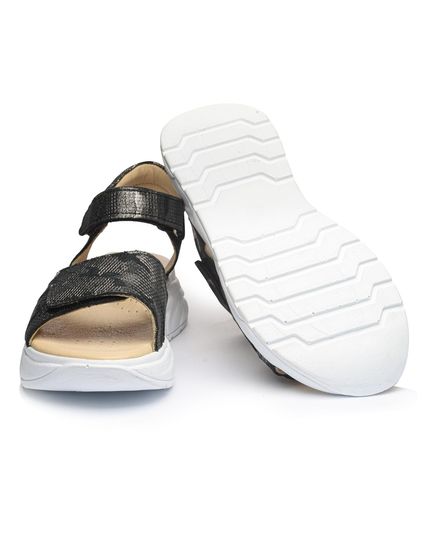 Босоніжки для дівчаток Theo Leo сірого кольору, Колір: сірий/срібний, Розмір: 30, зображення 2