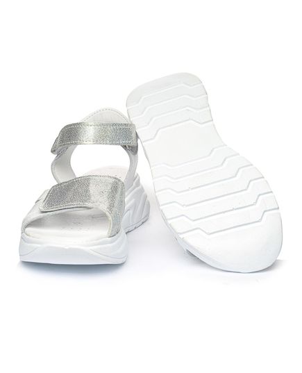 Босоніжки для дівчаток Theo Leo білого кольору, Колір: білий/срібний, Розмір: 31, зображення 2