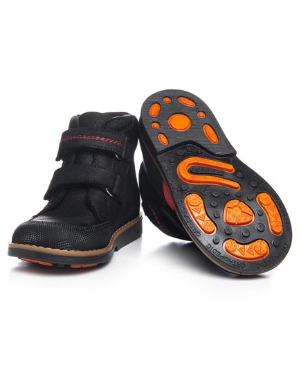 Черевики для хлопчиків Theo Leo чорного кольору, Колір: чорний/червоний, Розмір: 19, зображення 3