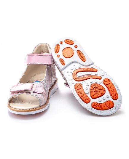 Босоножки для девочек Theo Leo розового цвета, Цвет: рожеве золото/ прінт, Размер: 24, изображение 4