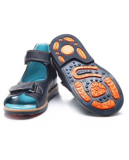 Босоножки для мальчиков Theo Leo темно-синего цвета, Цвет: т.синій, Размер: 24, изображение 5
