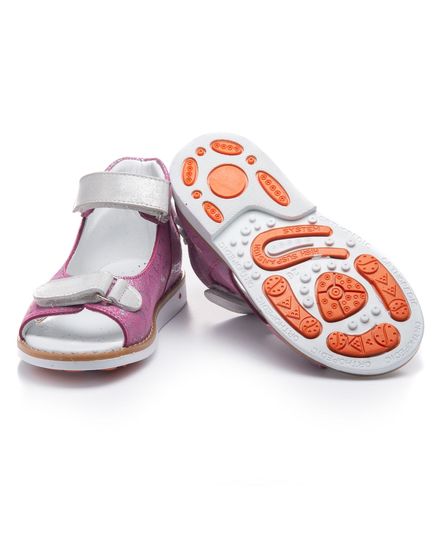 Босоніжки для дівчаток Theo Leo рожевого кольору, Колір: рожевий пітон /білий переламутр, Розмір: 27, зображення 4