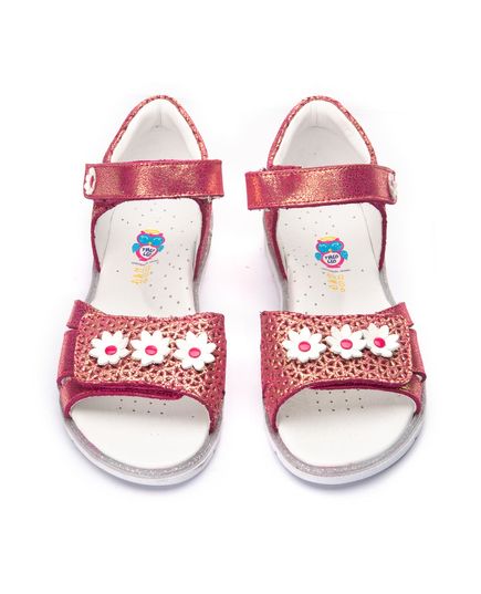 Сандалии для девочек Theo Leo розового цвета, Цвет: червоний/золотий, Размер: 27, изображение 5