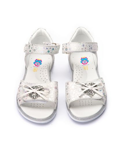 Сандалі для дівчаток Theo Leo білого кольору, Колір: білий/срібний принт, Розмір: 26, зображення 4