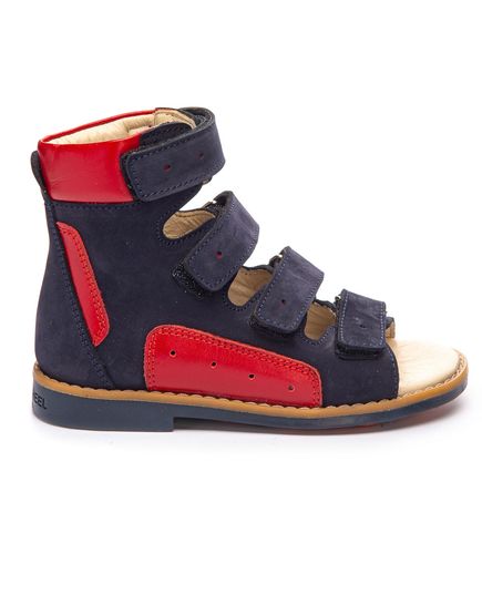 Ортопедичні босоніжки для хлопчиків Theo Leo синього кольору, Колір: синій/червоний, Розмір: 21, зображення 2