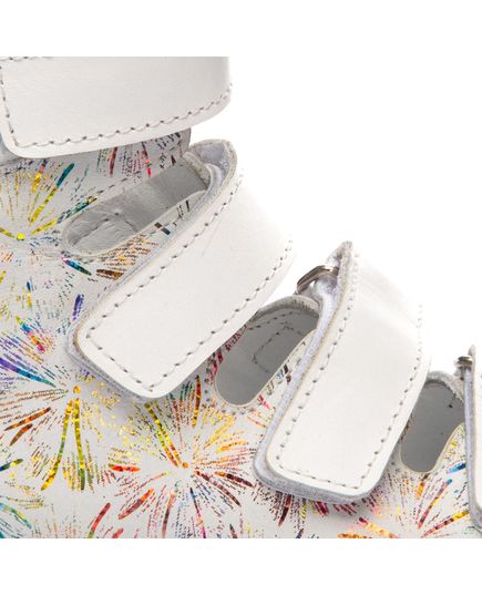 Ортопедичні босоніжки для дівчаток  Theo Leo білого кольору, Колір: різнокольоровий/білий, Розмір: 23, зображення 3