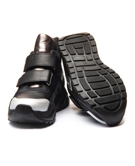 Ботинки для девочек Theo Leo черного цвета, Цвет: чорний/сріблястий, Размер: 26, изображение 2