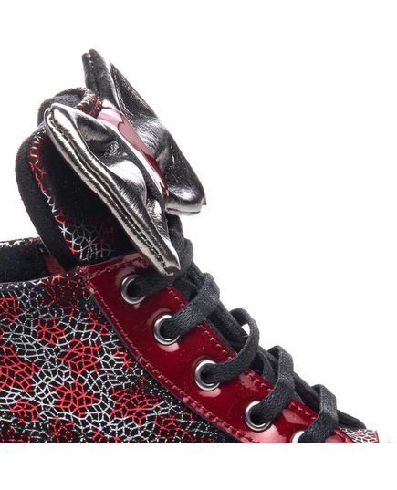 Ботинки для девочек Theo Leo красного цвета, Цвет: чорний/червоний, Размер: 21, изображение 3