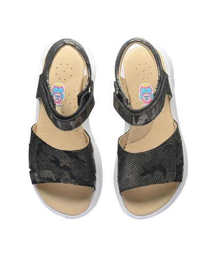 Босоніжки для дівчаток Theo Leo сірого кольору, Колір: сірий/срібний, Розмір: 30, зображення 4