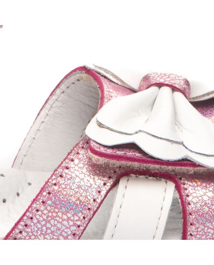 Босоніжки для дівчаток Theo Leo рожевого кольору, Колір: рожевий/білий, Розмір: 36, зображення 4