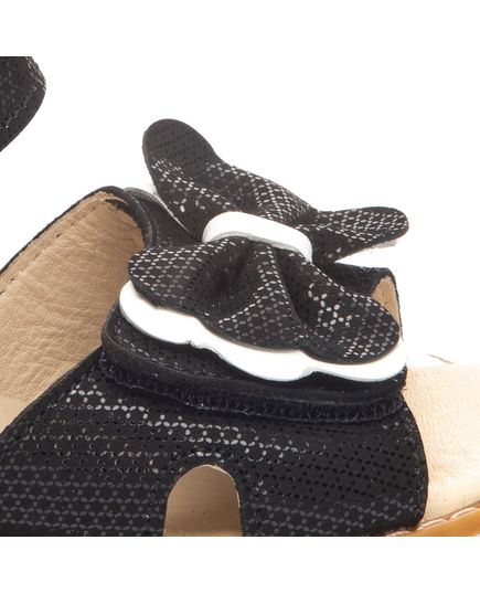 Босоножки для девочек Theo Leo черного цвета, Цвет: чорний/білий, Размер: 36, изображение 3