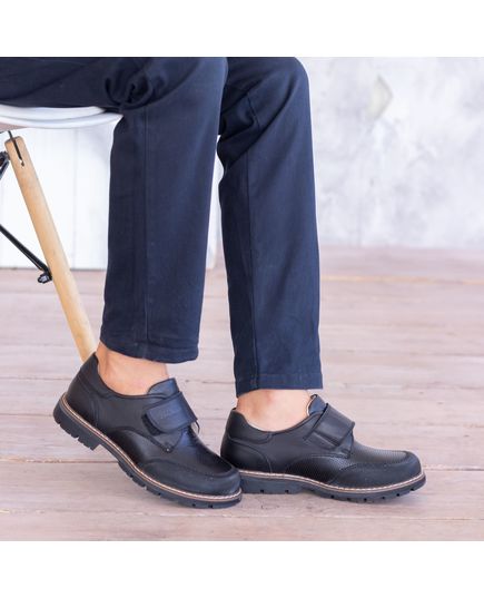 Туфлі для хлопчиків Theo Leo чорного кольору, Колір: чорний, Розмір: 40, зображення 2