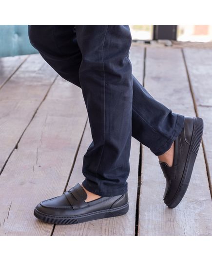 Мокасини для хлопчиків Theo Leo чорного кольору, Колір: чорний, Розмір: 40, зображення 3