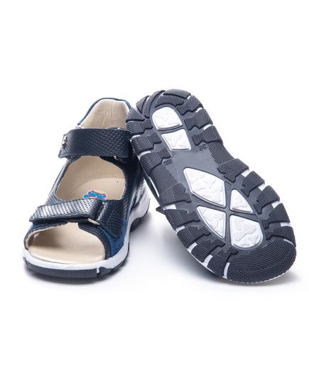 Босоніжки для хлопчиків Theo Leo синього кольору, Колір: т.синій/синій, Розмір: 25, зображення 3