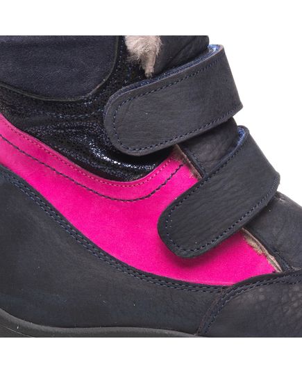 Зимові черевики для дівчаток Theo Leo темно-синього кольору, Колір: синій/рожевий, Розмір: 26, зображення 4