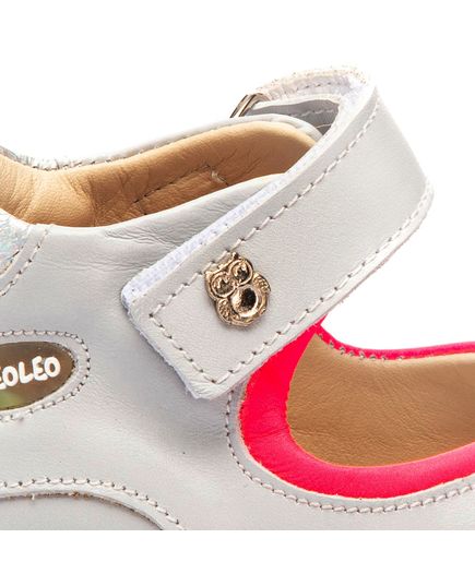 Босоніжки для дівчаток Theo Leo сірого кольору, Колір: сірий/рожевий, Розмір: 23, зображення 3