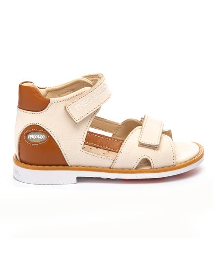 Босоніжки для хлопчиків Theo Leo бежевого кольору, Колір: бежевий/коричневий, Розмір: 23, зображення 2