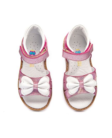 Босоніжки для дівчаток Theo Leo рожевого кольору, Колір: рожевий/білий, Розмір: 36, зображення 5