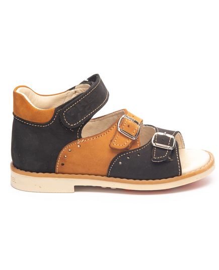 Босоніжки для хлопчиків Theo Leo чорного та коричневого кольорів, Колір: чорний/коричневий, Розмір: 24, зображення 5