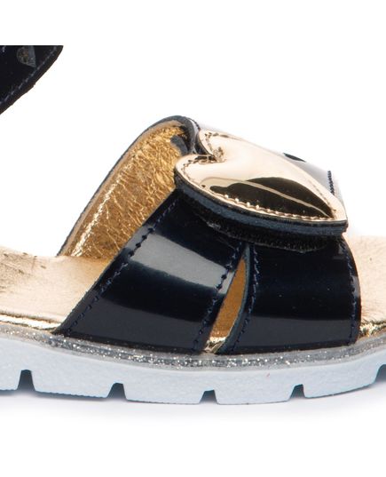 Сандалі для дівчаток Theo Leo темно-синього кольору, Колір: синій/золотий, Розмір: 27, зображення 3