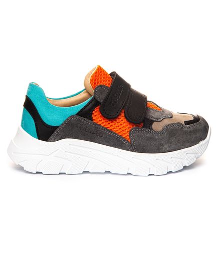 Кросівки дитячі Theo Leo мультиколор, Колір: сірий/чорний/помаранчевий, Розмір: 27, зображення 4