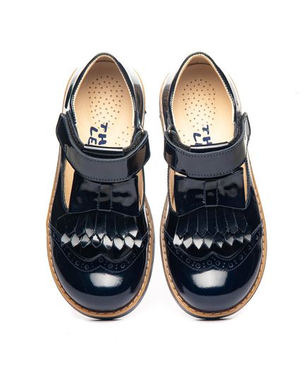 Туфлі для дівчаток Theo Leo синього кольору, Колір: т.синій, Розмір: 36, зображення 5