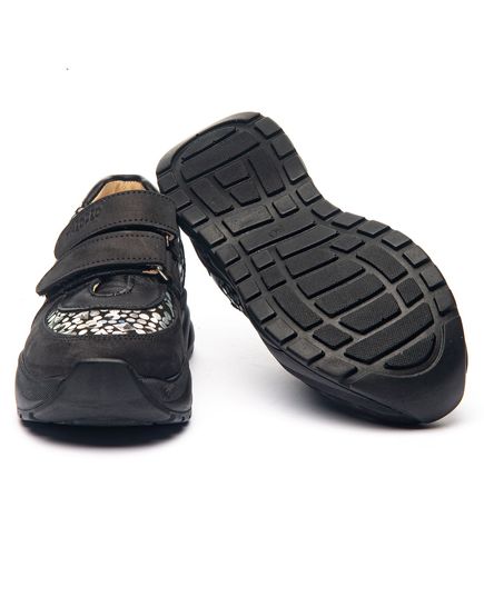 Кроссовки для девочек Theo Leo черного цвета, Цвет: чорний/срібний малюнок, Размер: 40, изображение 3