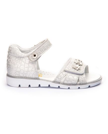 Сандалі для дівчаток Theo Leo срібного кольору, Колір: білий/срібний, Розмір: 27, зображення 5