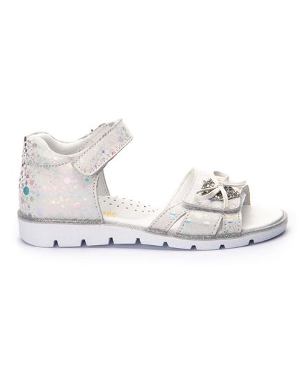 Сандалі для дівчаток Theo Leo білого кольору, Колір: білий/срібний принт, Розмір: 26, зображення 5