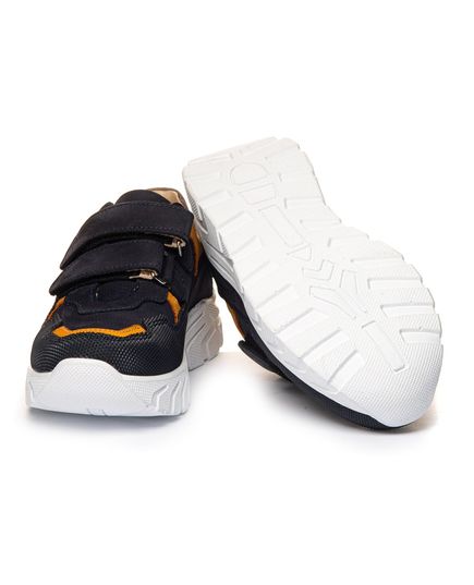 Кросівки дитячі Theo Leo темно-синього кольору, Колір: чорний/помаранчевий, Розмір: 32, зображення 2