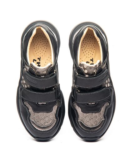 Кроссовки для девочек Theo Leo черного цвета, Цвет: чорний/золотий, Размер: 22, изображение 3