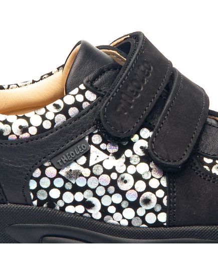 Кроссовки для девочек Theo Leo черного цвета, Цвет: чорний/срібний малюнок, Размер: 40, изображение 4