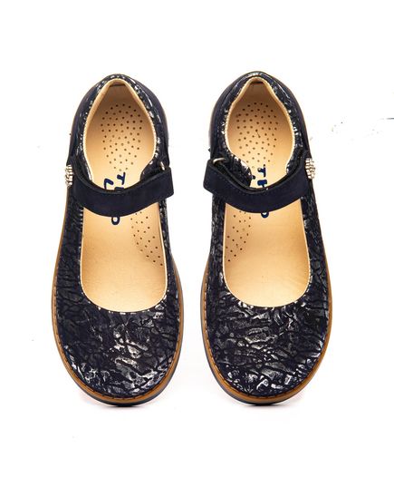 Туфлі для дівчаток Theo Leo синього кольору, Колір: т.синій, Розмір: 35, зображення 5