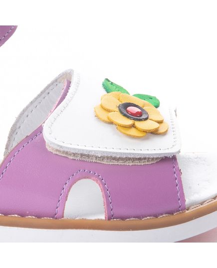 Босоножки для девочек Theo Leo белого и сиреневого цветов, Цвет: білий/бузковий, Размер: 29, изображение 4