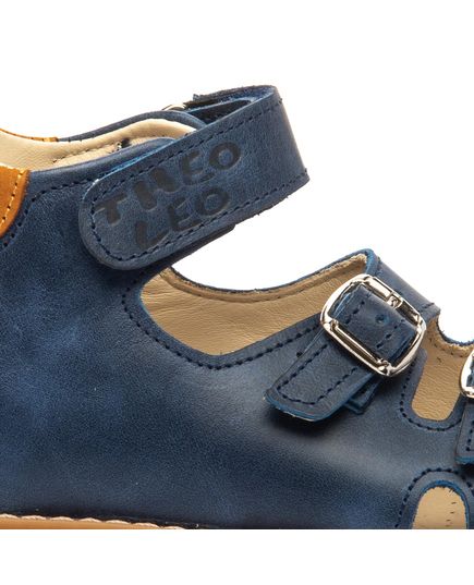 Босоніжки для хлопчиків Theo Leo синього кольору, Колір: синій, Розмір: 27, зображення 4