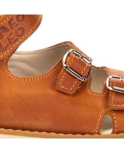 Босоніжки для хлопчиків Theo Leo коричневого кольору, Колір: коричневий, Розмір: 23, зображення 4