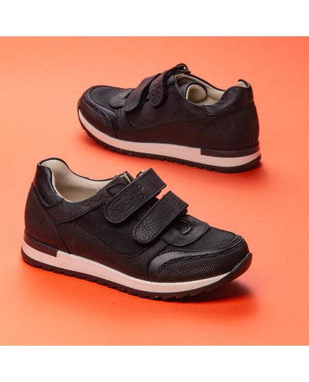 Кросівки для хлопчиків Theo Leo чорного кольору, Колір: чорний, Розмір: 35, зображення 4