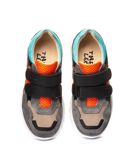 Кросівки дитячі Theo Leo мультиколор, Колір: сірий/чорний/помаранчевий, Розмір: 27, зображення 3