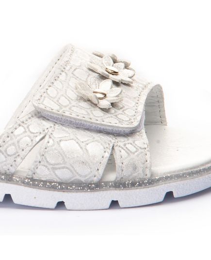 Сандалі для дівчаток Theo Leo срібного кольору, Колір: білий/срібний, Розмір: 27, зображення 3