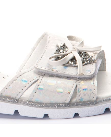 Сандалі для дівчаток Theo Leo білого кольору, Колір: білий/срібний принт, Розмір: 26, зображення 3