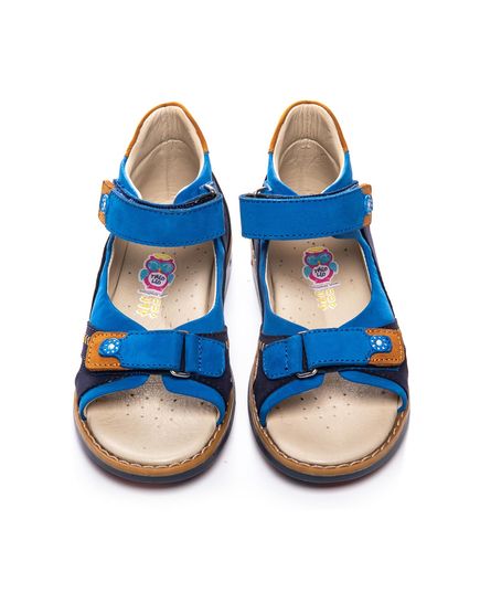 Босоножки для мальчиков Theo Leo синего цвета, Цвет: синій/рудий, Размер: 30, изображение 5