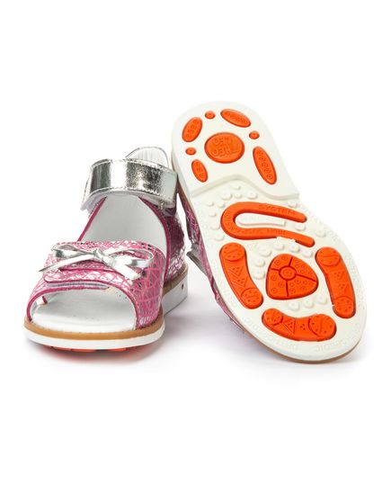 Босоножки для девочек Theo Leo серебряного и розового цветов, Цвет: рожевий/срібло, Размер: 27, изображение 2