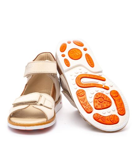 Босоніжки для хлопчиків Theo Leo бежевого кольору, Колір: бежевий/коричневий, Розмір: 23, зображення 5