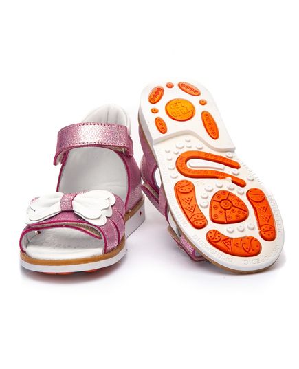 Босоніжки для дівчаток Theo Leo рожевого кольору, Колір: рожевий/білий, Розмір: 36, зображення 3