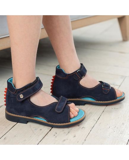 Босоніжки для хлопчиків Theo Leo темно-синього кольору, Колір: т.синій, Розмір: 25, зображення 2