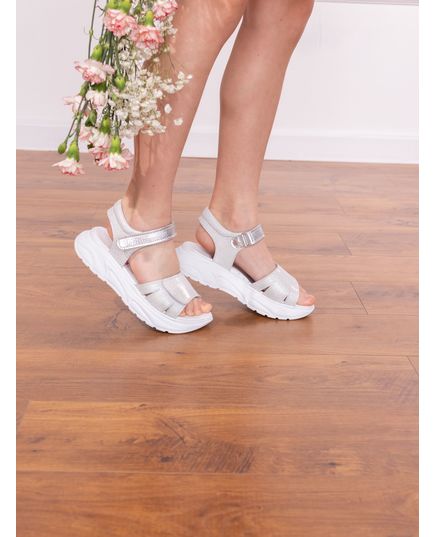 Сандалии для девочек Theo Leo белого цвета, Цвет: білий/срібний, Размер: 31, изображение 5