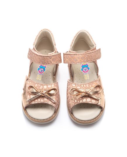 Босоніжки для дівчаток Theo Leo золотого кольору, Колір: золотий леопард, Розмір: 23, зображення 5