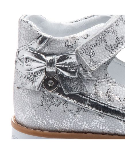 Босоніжки для дівчаток Theo Leo срібного кольору, Колір: срібний принт, Розмір: 23, зображення 2