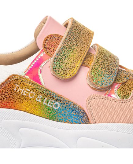 Кроссовки для девочек Theo Leo мультиколор, Цвет: пудра/різнокольоровий, Размер: 37, изображение 4