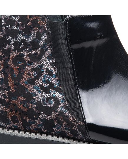 Ботинки для девочек Theo Leo черного цвета, Цвет: чорний/леопард, Размер: 37, изображение 5